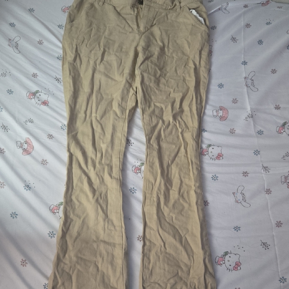 Old Navy Girls Light Khaki Chinos - Straight Fit